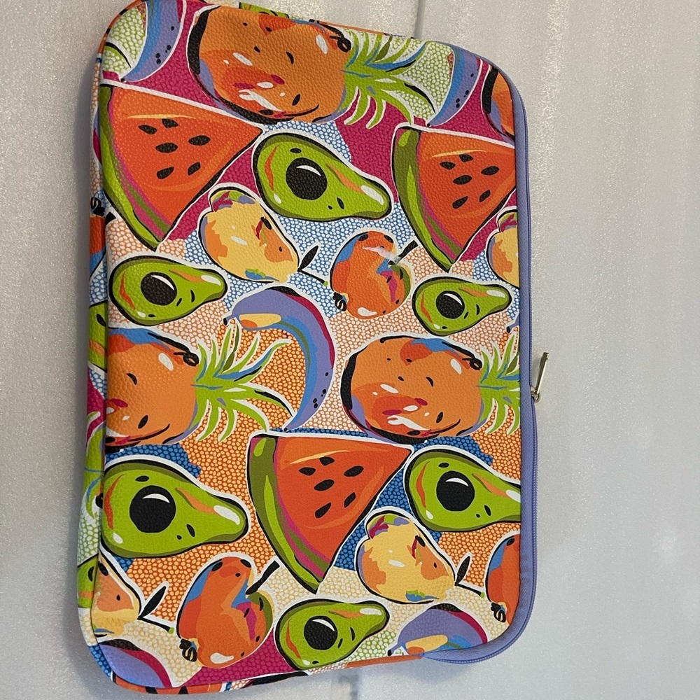 Colorful Tablet or Laptop Sleeve with Fruit Design - Picture 2 of 5